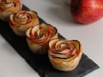 como hacer rosas de manzana